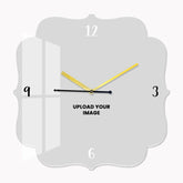Personalized Acrylic Wall Clock with Floral Shape